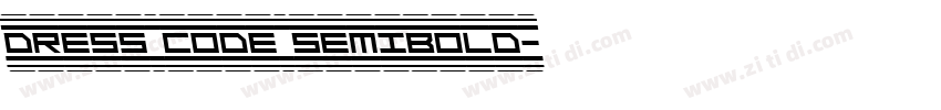 Dress Code SemiBold字体转换